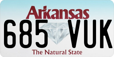 AR license plate 685VUK