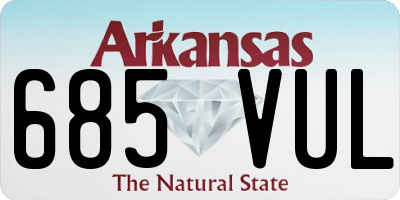 AR license plate 685VUL