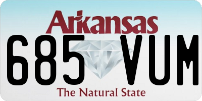 AR license plate 685VUM