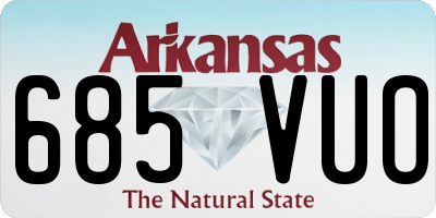 AR license plate 685VUO