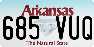 AR license plate 685VUQ