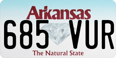 AR license plate 685VUR