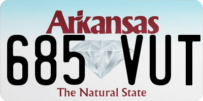 AR license plate 685VUT