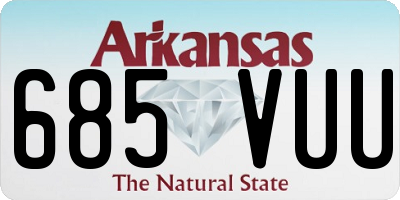 AR license plate 685VUU