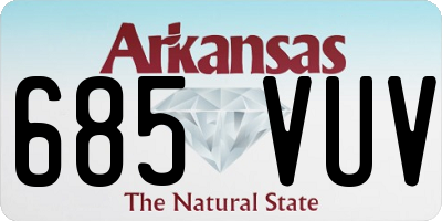 AR license plate 685VUV