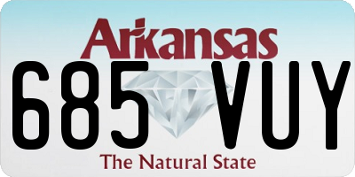 AR license plate 685VUY