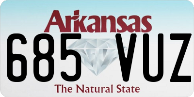 AR license plate 685VUZ
