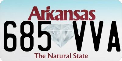 AR license plate 685VVA