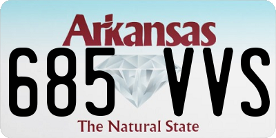 AR license plate 685VVS