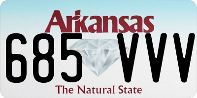AR license plate 685VVV
