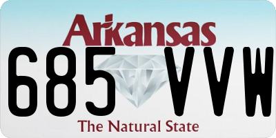 AR license plate 685VVW