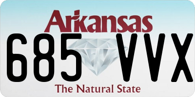 AR license plate 685VVX