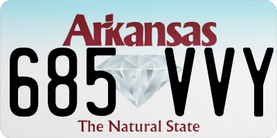 AR license plate 685VVY