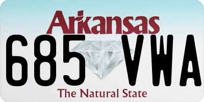 AR license plate 685VWA