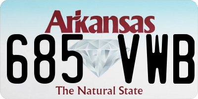 AR license plate 685VWB
