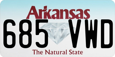 AR license plate 685VWD