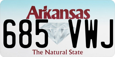AR license plate 685VWJ