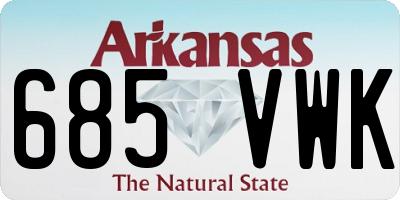 AR license plate 685VWK