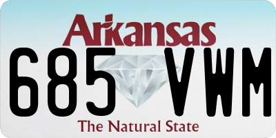 AR license plate 685VWM