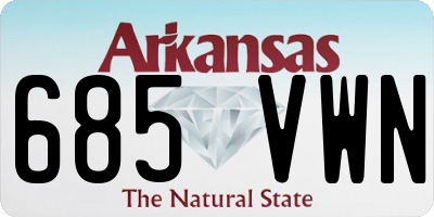 AR license plate 685VWN