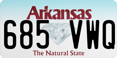 AR license plate 685VWQ