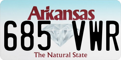AR license plate 685VWR