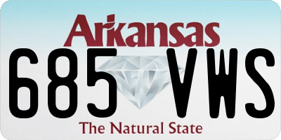 AR license plate 685VWS