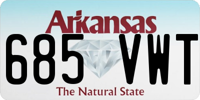 AR license plate 685VWT