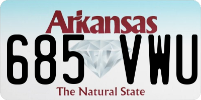 AR license plate 685VWU