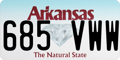 AR license plate 685VWW