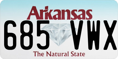 AR license plate 685VWX