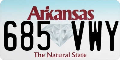 AR license plate 685VWY