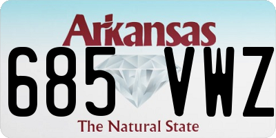AR license plate 685VWZ