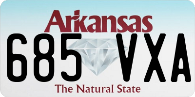 AR license plate 685VXA