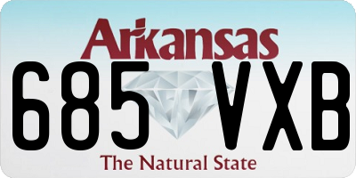 AR license plate 685VXB