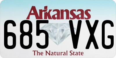 AR license plate 685VXG