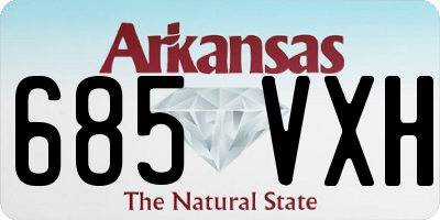 AR license plate 685VXH