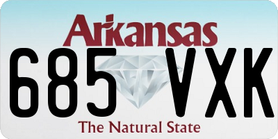 AR license plate 685VXK