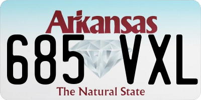 AR license plate 685VXL