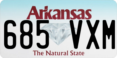AR license plate 685VXM