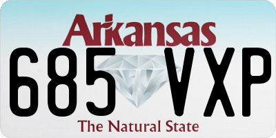 AR license plate 685VXP