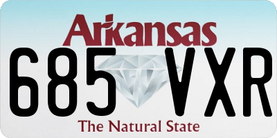 AR license plate 685VXR