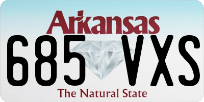 AR license plate 685VXS