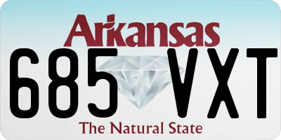 AR license plate 685VXT