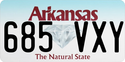 AR license plate 685VXY
