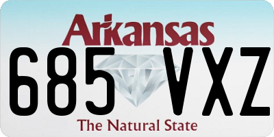AR license plate 685VXZ