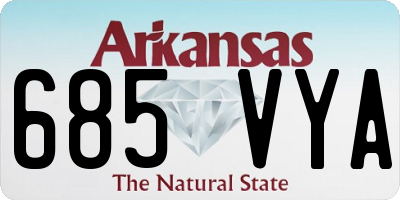 AR license plate 685VYA