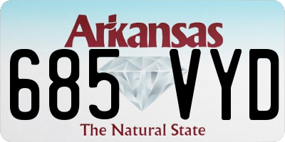 AR license plate 685VYD