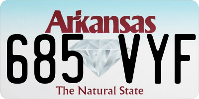 AR license plate 685VYF