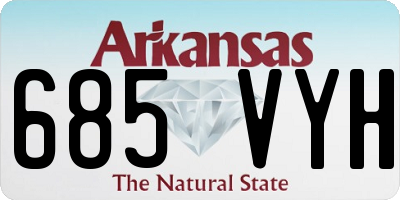 AR license plate 685VYH